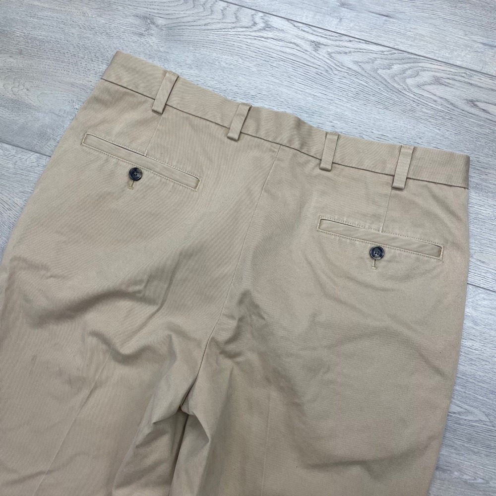 Brooks Brothers Advantage Chino Clark Pants Mens 34/30 Tan Khaki Cotton Business